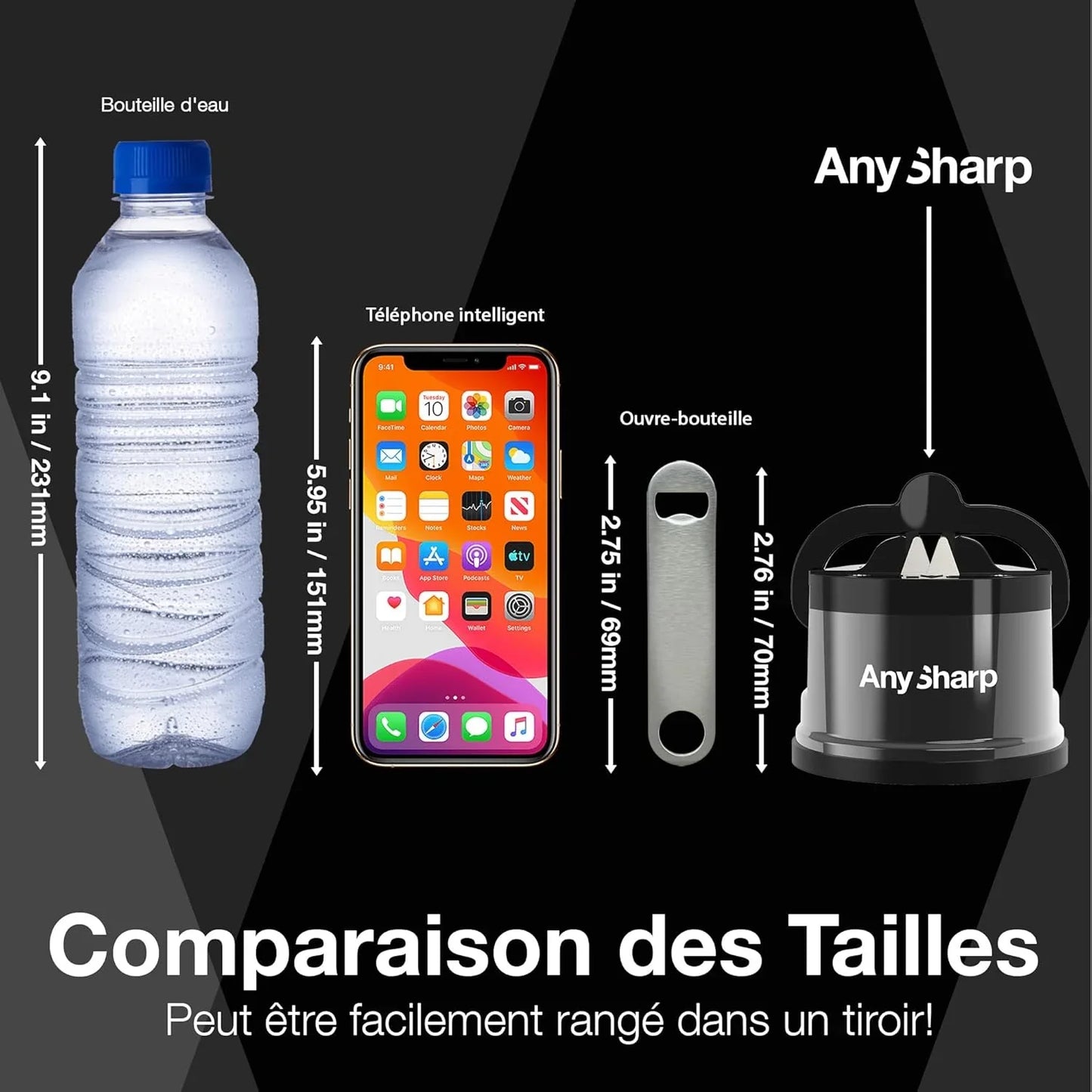 Aiguiseur Titanium AnySharp - ASKSPROGUN - Augoust