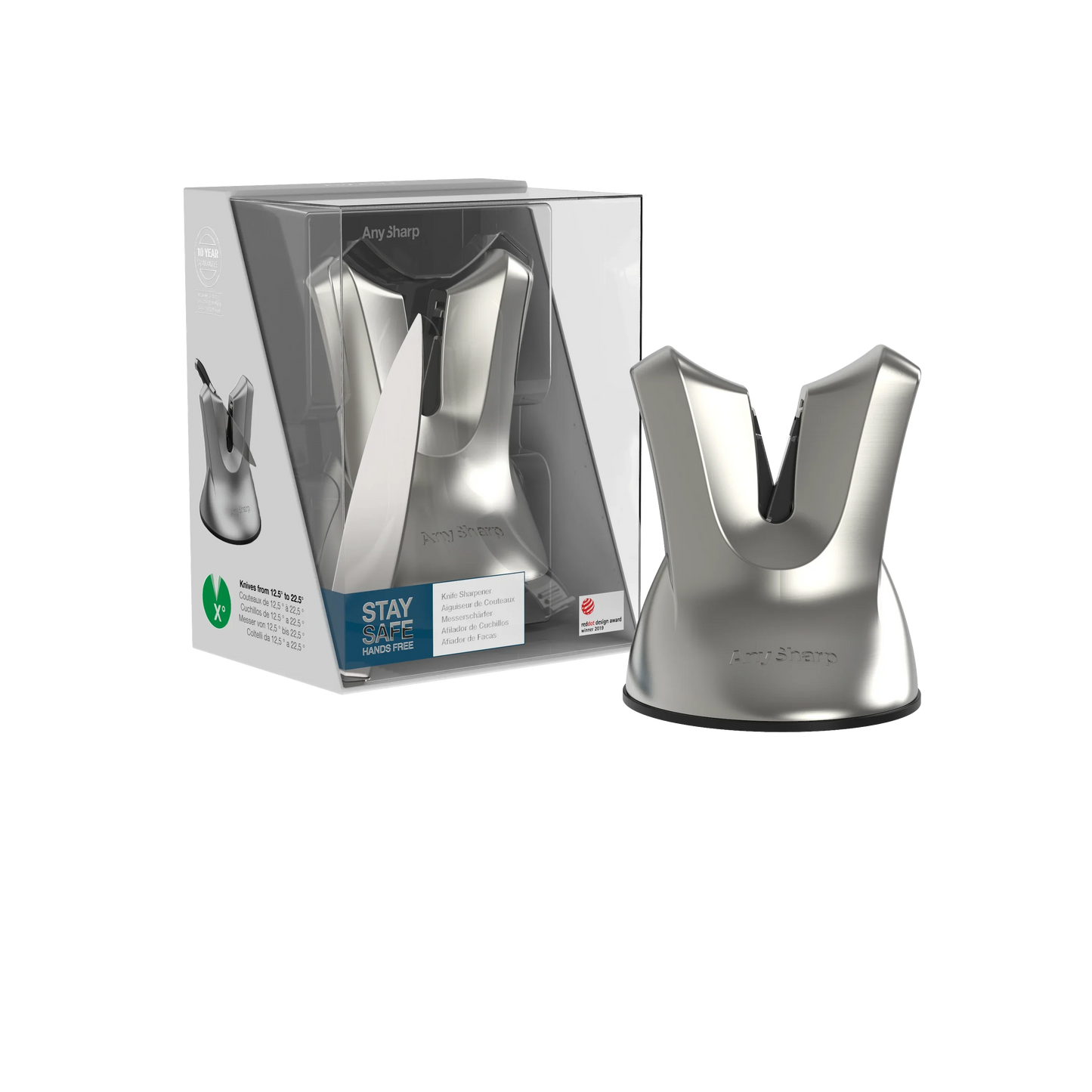 Aiguiseur Chromé AnySharp - ASKSXBLADE - Augoust