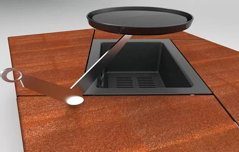 Brasero Lounge - 3 en 1 Corten - Augoust