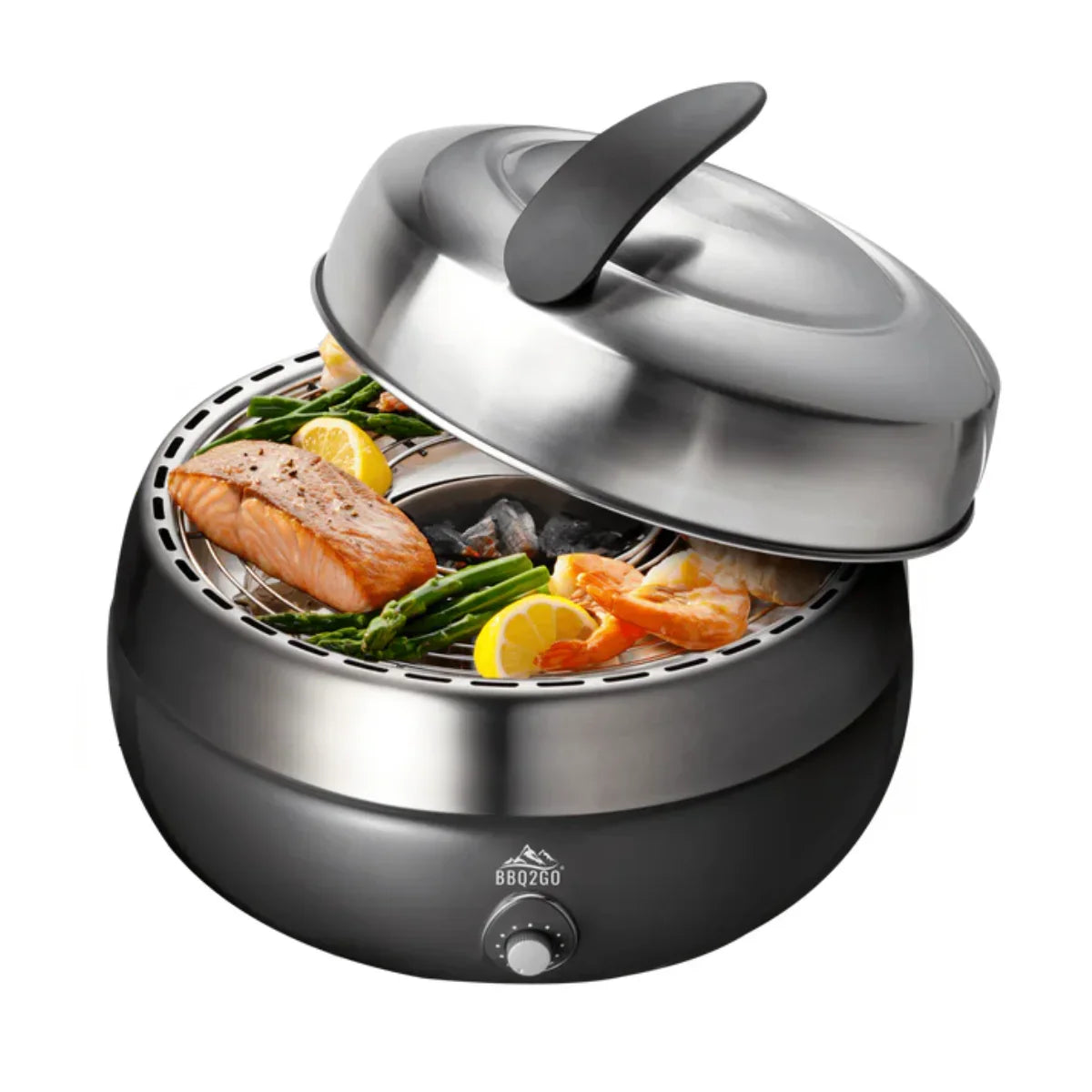 Barbecue d'interieur pour cuire viandes, poissons et légumes