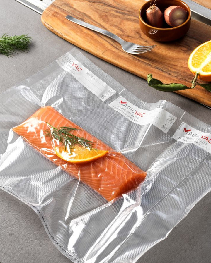 Pavé de saumon ou truite mariné sous vide avec Magic Vac