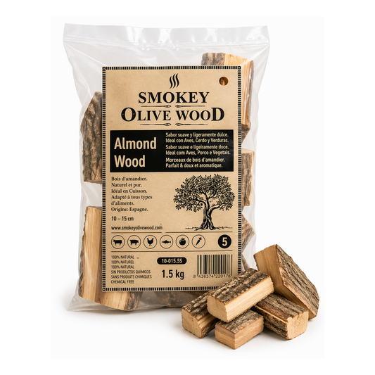 SOW Morceaux de bois de fumage en bois d'amandier Nº5 - 1,5kg