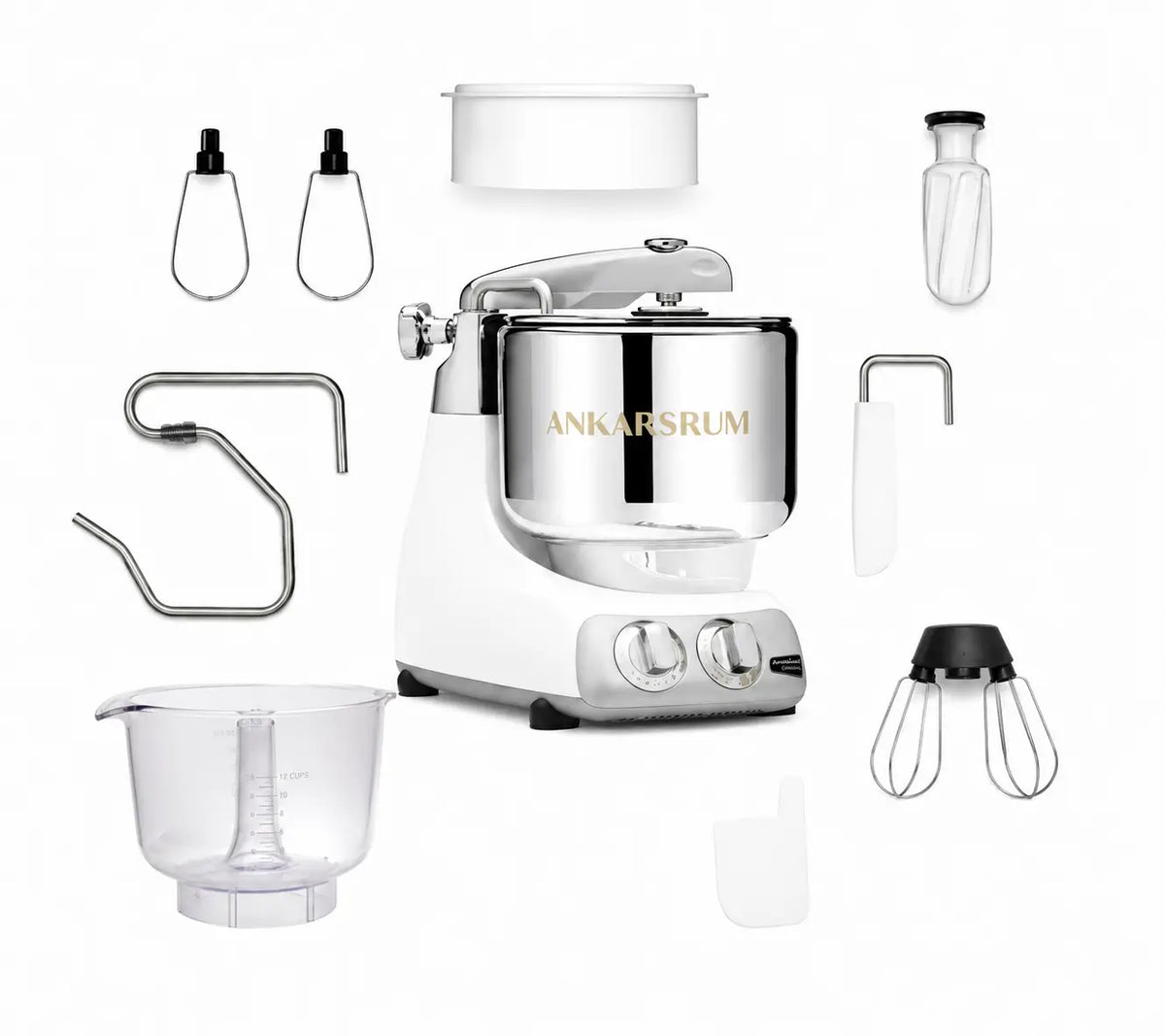 Robot Ankarsrum multifonctions garantie 7 ans - Blanc Minéral