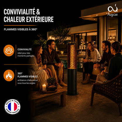 Brasero d’Ambiance aux pellets ATHENES – Chauffage extérieur Maison Augoust