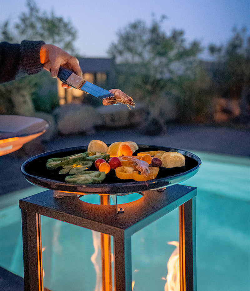 Brasero Plancha aux pellets ROMA – Chauffage extérieur et cuisson Augoust