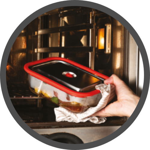 Boite sous vide adaptée à la cuisson au four Magic Vac