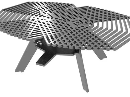 Grille de saisie inox et support du wok - Augoust