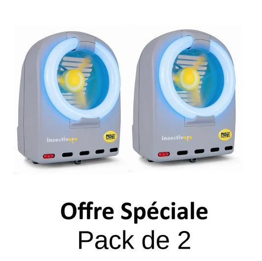 Pack de 2 lampes piège à moustique avec lampe UV