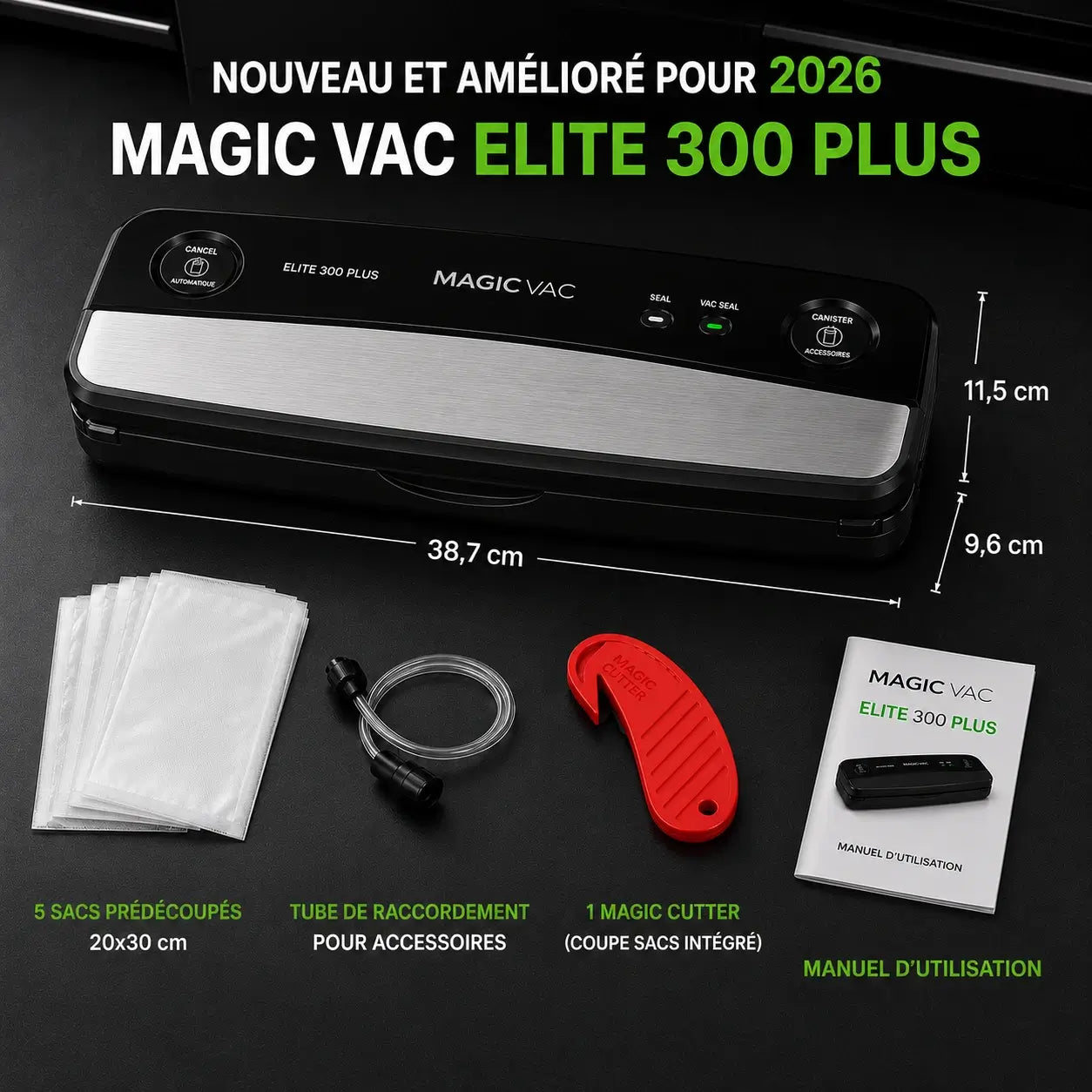 Machine à emballer sous vide Elite300 + MAGIC VAC