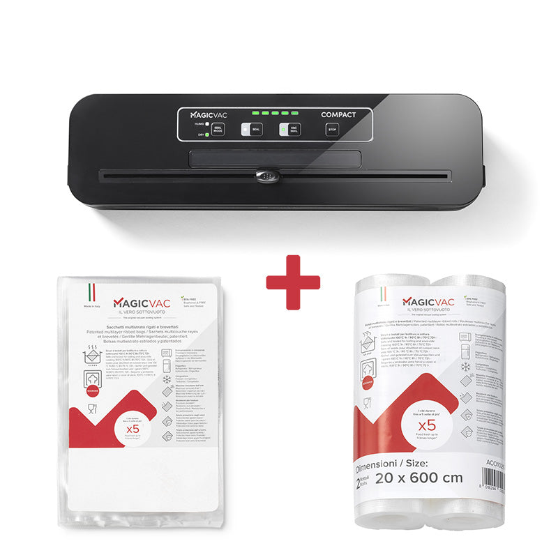 Pack Machine sous vide COMPACT sacs & rouleaux - MAGIC VAC